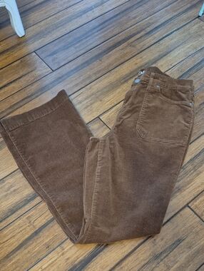A.N.A. Brown Curduroy High-Rise Flare Pants